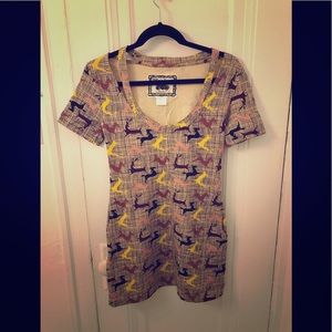 Effies heart horse print mini dress size xs